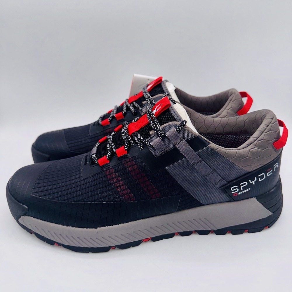 Spyder Blackburn Sneakers Men's Size 12 Black Gray Red - Picture 2 of 16